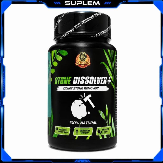 Stone Dissolver+ etiqueta con ingredientes naturales