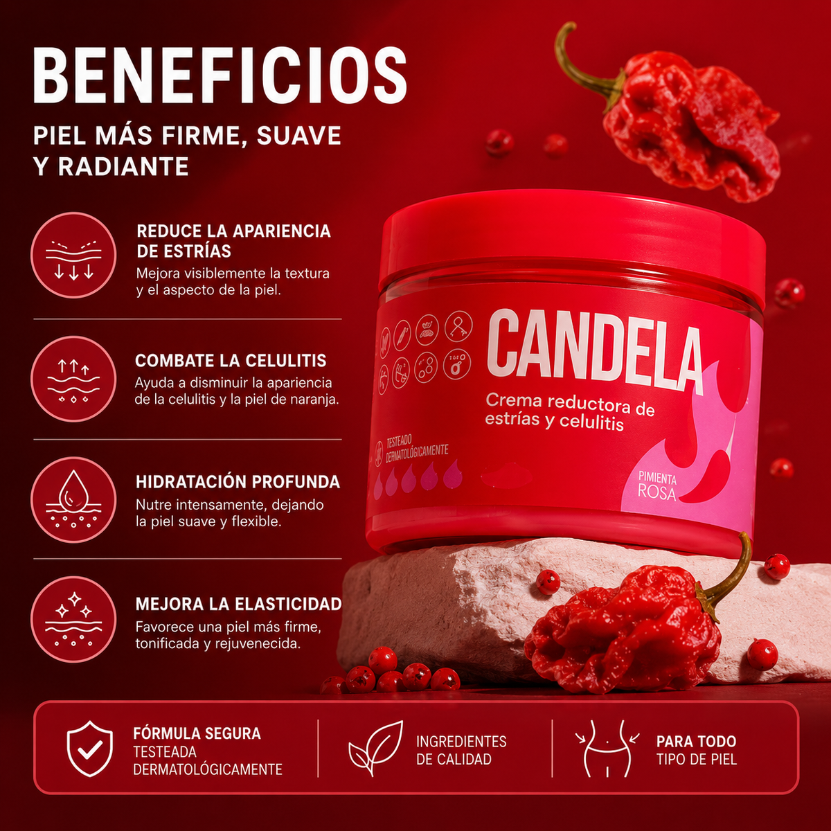 Candela Cream pack x2 — crema para estrías y celulitis
