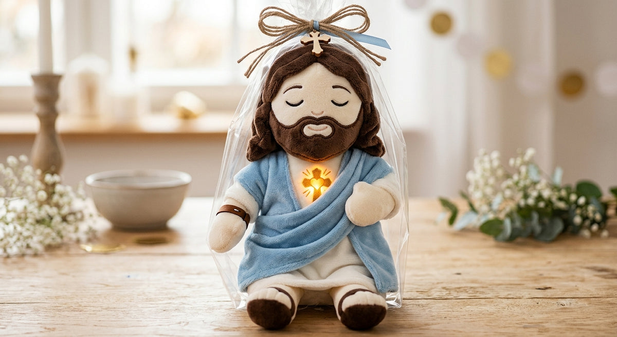 Jesús que Respira™ — El Peluche que Calma tu Ansiedad y te Acompaña Cada Noche