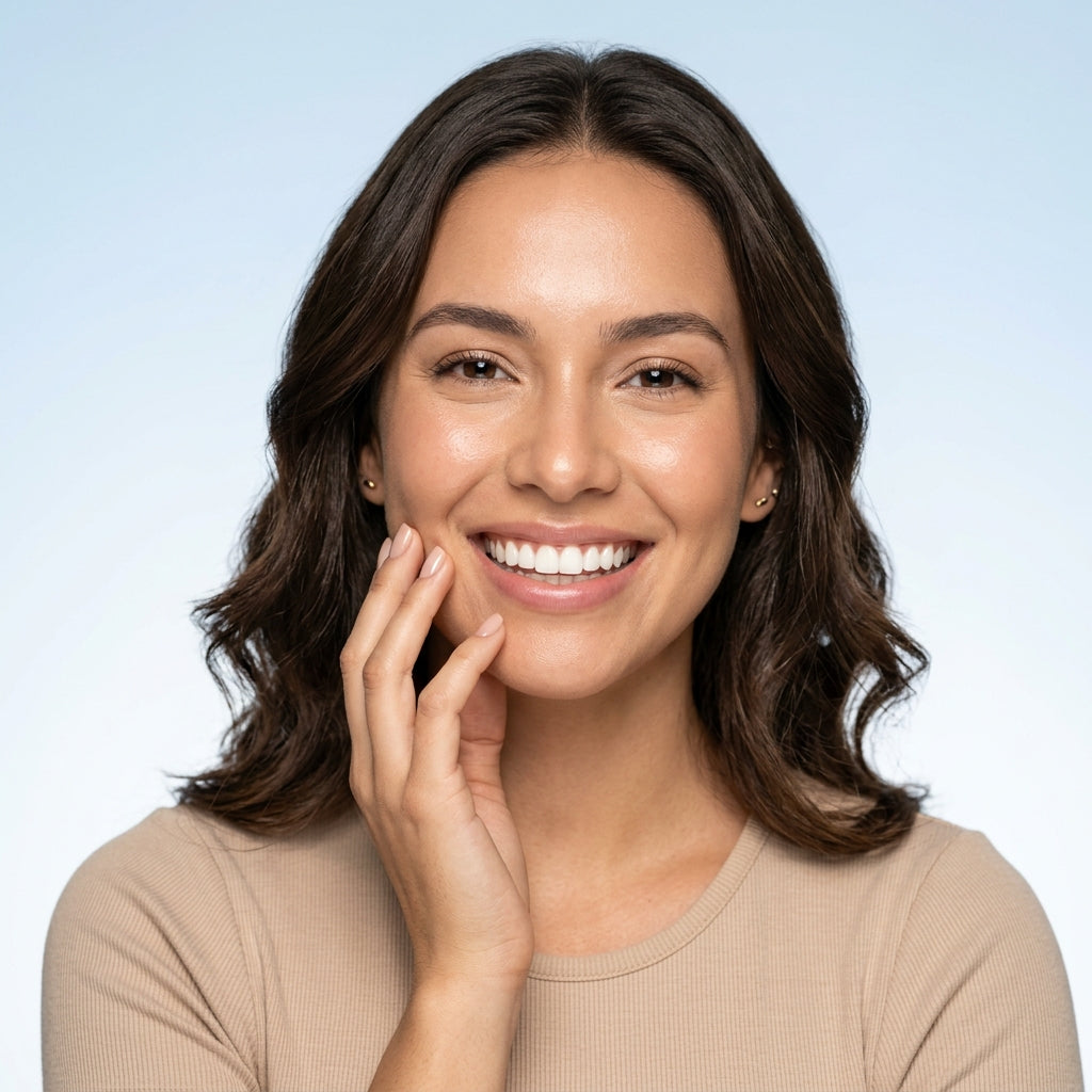 Sonrisa blanca y saludable
