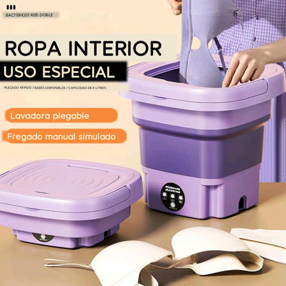 Mini lavadora portátil, lavadora plegable, Limpieza profunda de ropa interior, ropa de bebé y otras prendas pequeñas.